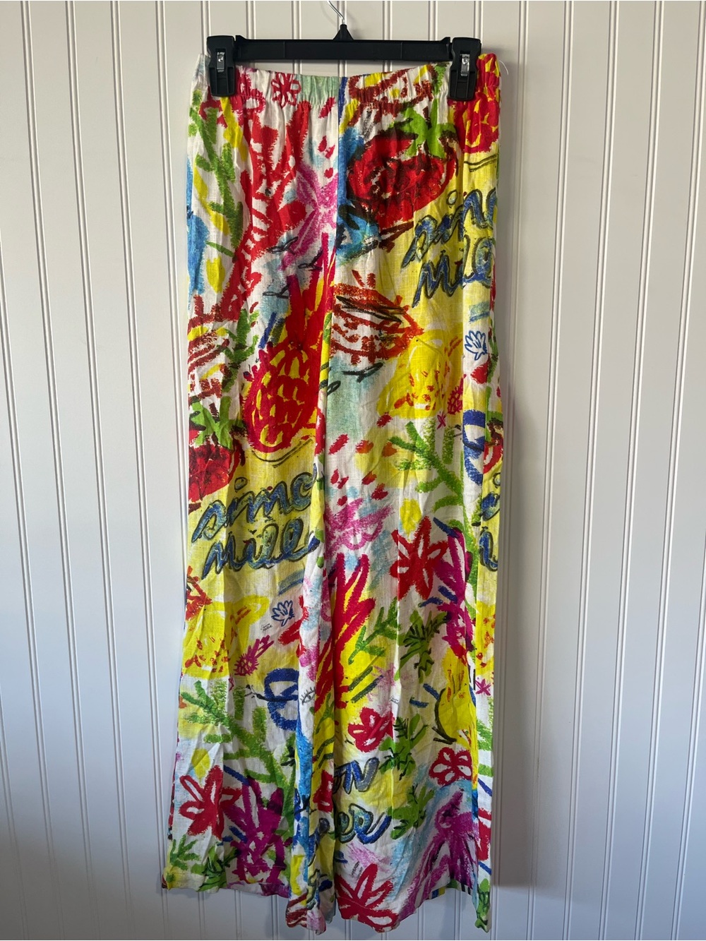 Colorful Abstract Floral Wide-Leg Lounge Pants - Picture 5 of 7